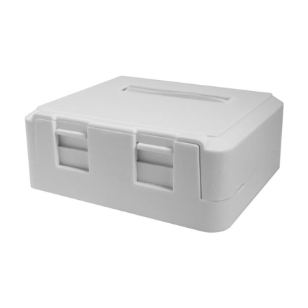 Корпус розетки для двух вставок типа Keystone Jack бел. SUPRLAN 10-0311 Корпус розетки для двух вставок типа Keystone Jack бел. SUPRLAN 10-0311