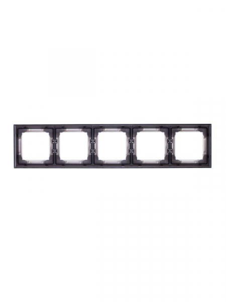 Рамка Levit 5п бел./дым. черн. ABB 2CHH015050A6062 Рамка Levit 5п бел./дым. черн. ABB 2CHH015050A6062