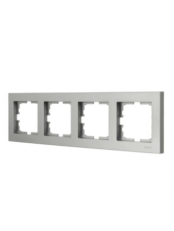 Рамка 4-местн. горизонт. VESNA платина LEZARD 742-3500-149 Рамка 4-местн. горизонт. VESNA платина LEZARD 742-3500-149