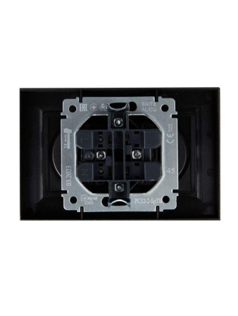 Розетка 2-м СП BRITE РС12-2-БрТБ 10А в сборе без заземл. без защ. шторок бр. IEK BR-R20-10-K45-F