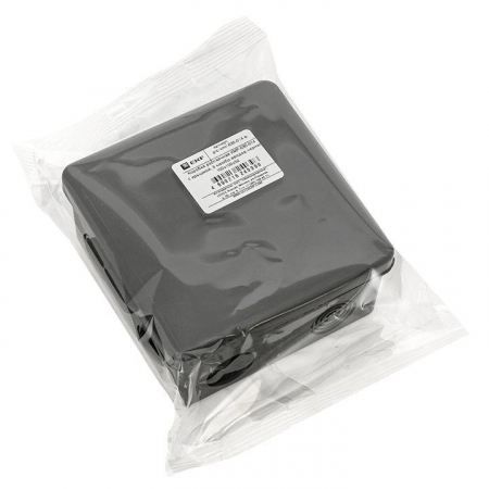 Коробка распаячная КМР-030-014 с крышкой 100х100х50 10 мембранных вводов IP55 черн. розн. стикер EKF plc-kmr2-030-014-b