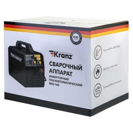 Аппарат сварочный инверторный полуавтоматический MIG-160 Kranz 11-0926