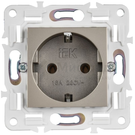 Розетка SKANDY 16А с заземл. без защ. шторок SK-R05Sh шампань IEK SK-R11-16-K37