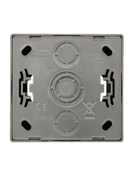 Розетка 1-мест. с заземл. LETO ПБТ платина LEZARD 752-3500-122B