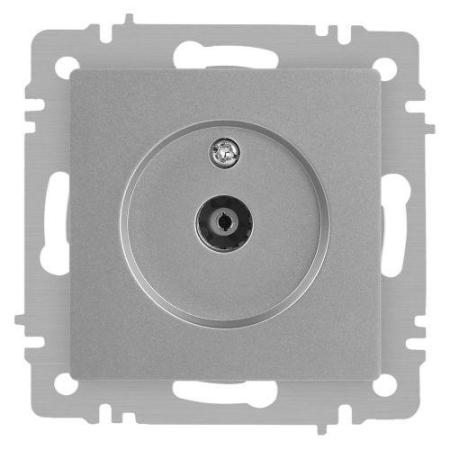 Розетка телевизионная одиночная TV СП Accent 6-301-03 IP20 алюм. Intro Б0063607 Розетка телевизионная одиночная TV СП Accent 6-301-03 IP20 алюм. Intro Б0063607