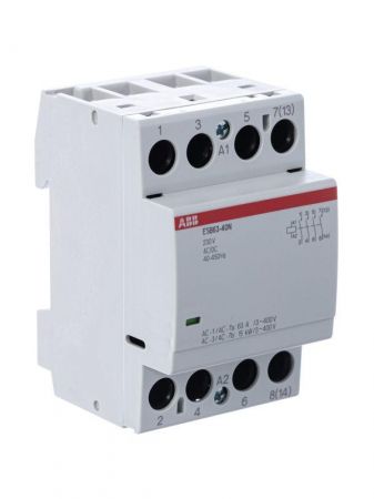 Контактор ESB63-40N-06 модульный (63А АС-1 4НО) катушка 230В AC/DC ABB 1SAE351111R0640 Контактор ESB63-40N-06 модульный (63А АС-1 4НО) катушка 230В AC/DC ABB 1SAE351111R0640