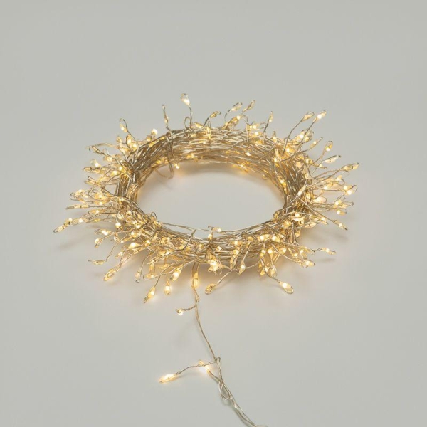 Гирлянда светодиодная "Роса "Фейерверк" 10м 250LED тепл. бел. 7.2Вт IP20 с контроллером на катушке Neon-Night 303-436