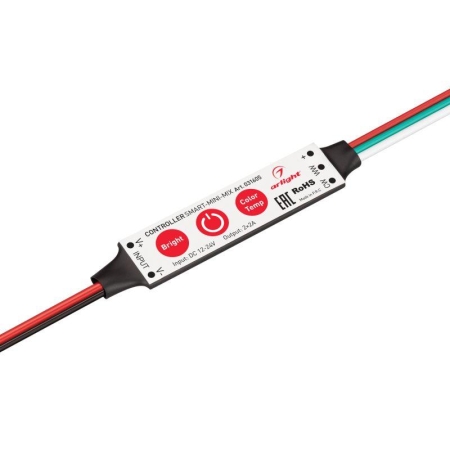 Контроллер SMART-MINI-MIX 12-24В 2х2А IP20 пластик Arlight 031605 Контроллер SMART-MINI-MIX 12-24В 2х2А IP20 пластик Arlight 031605