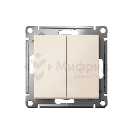 Переключатель перекрестный 2-кл. AtlasDesign 2хсх.7 10АХ механизм беж. SE ATN000273