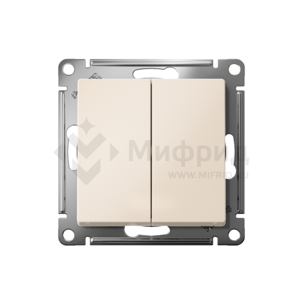 Переключатель перекрестный 2-кл. AtlasDesign 2хсх.7 10АХ механизм беж. SE ATN000273