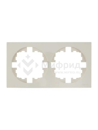 Рамка 2-м OSEN горизонт. квадрат сл. кость LEZARD 743-9000-147