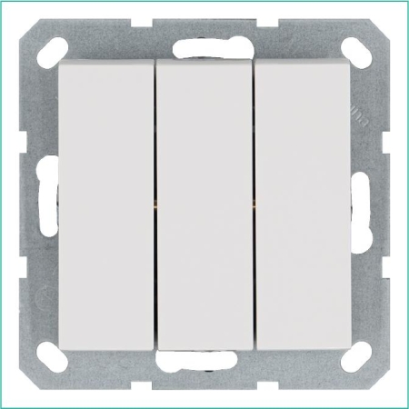 Выключатель 3-кл. 10А IP20 механизм бел. глянцевый Jasmart G3031W Выключатель 3-кл. 10А IP20 механизм бел. глянцевый Jasmart G3031W