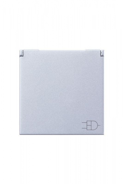 Розетка 1-м СП 2мод. Zenit 16А IP21 250В с заземл. Schuko защ. шторки с крышкой механизм серебр. ABB 2CLA228810N1301