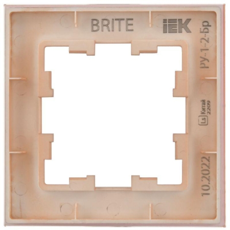 Рамка 1-м BRITE РУ-1-2-БрП стекло перс. матов. IEK BR-M12-G-31-K96 Рамка 1-м BRITE РУ-1-2-БрП стекло перс. матов. IEK BR-M12-G-31-K96