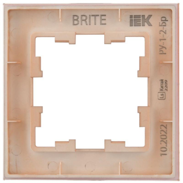 Рамка 1-м BRITE РУ-1-2-БрП стекло перс. матов. IEK BR-M12-G-31-K96 Рамка 1-м BRITE РУ-1-2-БрП стекло перс. матов. IEK BR-M12-G-31-K96
