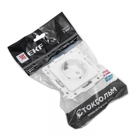 Розетка 1-м СП Стокгольм 16А IP20 с заземл. защ. шторки механизм бел. PROxima EKF EYR16-028-10 Розетка 1-м СП Стокгольм 16А IP20 с заземл. защ. шторки механизм бел. PROxima EKF EYR16-028-10