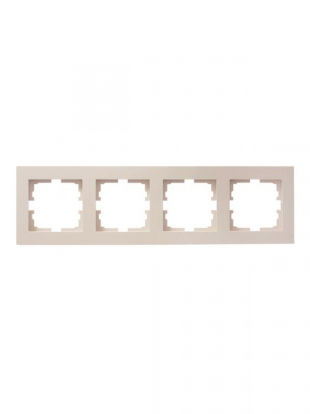 Рамка 4-местн. горизонт. VESNA кремов. LEZARD 742-0300-149 Рамка 4-местн. горизонт. VESNA кремов. LEZARD 742-0300-149