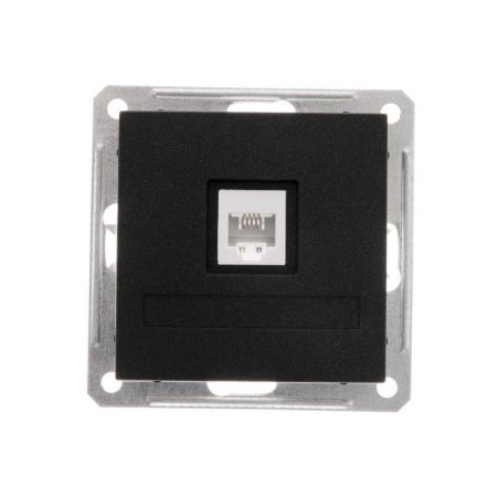 Розетка телефонная 1-м СП W59 RJ11 1А 160В механизм черн. бархат SE RSI-152T-6-86 Розетка телефонная 1-м СП W59 RJ11 1А 160В механизм черн. бархат SE RSI-152T-6-86