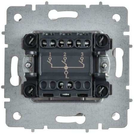 Выключатель 3-кл. СП BRITE ВС10-3-0-БрАБ 10А механизм арктич. бел. IEK BR-V30-0-10-K91