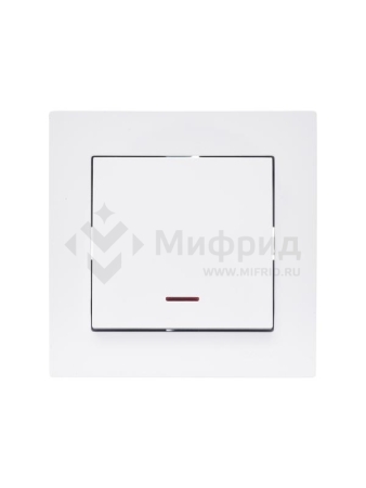 Выключатель 1-кл. 1п СП Vesna 10А IP20 с индикацией механизм бел. LEZARD 742-0288-111