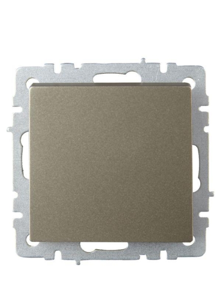 Выключатель проходной 1-кл. СП BRITE ВС10-1-6-БрШ 10А механизм шампань IEK BR-V12-0-10-K37