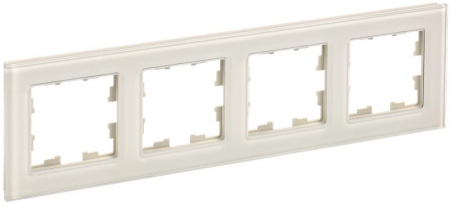 Рамка 4-м BRITE РУ-4-2-БрВа стекло ванильн. IEK BR-M42-G-K10 Рамка 4-м BRITE РУ-4-2-БрВа стекло ванильн. IEK BR-M42-G-K10