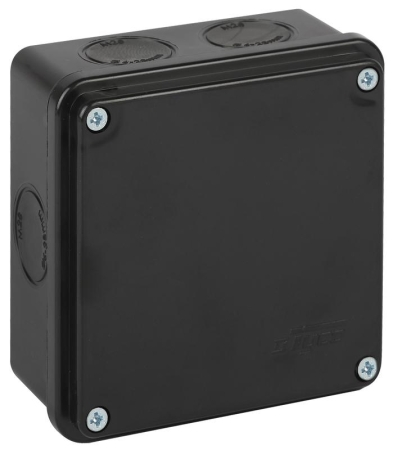 Коробка распределительная ОП 100х100х50мм двухкомпонентн. 7 вводов IP66 черн. Ruvinil 67250Ч