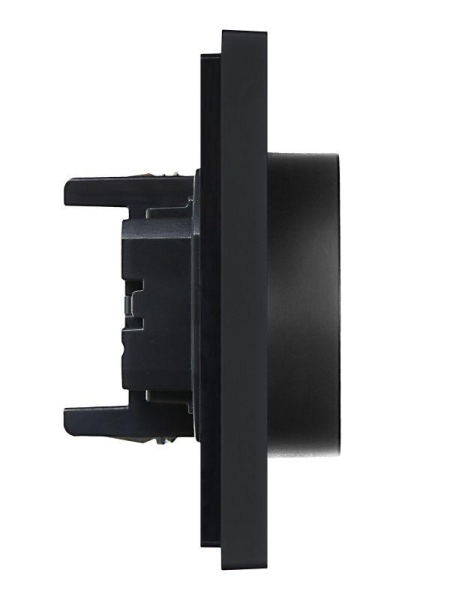 Розетка 2-м СП FORTE&PIANO FP123 16А с заземл. защ. шторки безвинт. крепл. черн. IEK FP-R24-16-1-K02