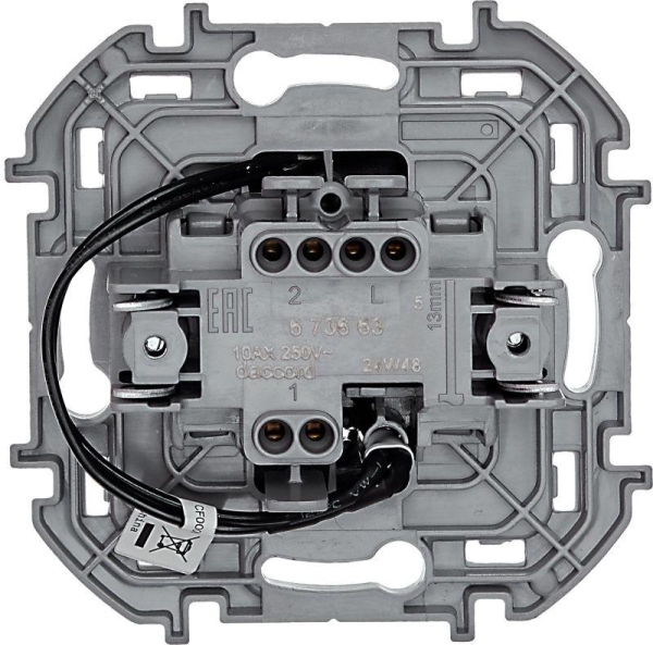 Переключатель 1-кл. Inspiria 10А IP20 250В 10AX с подсветкой/индикацией механизм антрацит IEK 673663 Переключатель 1-кл. Inspiria 10А IP20 250В 10AX с подсветкой/индикацией механизм антрацит IEK 673663