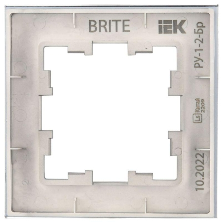 Рамка 1-м BRITE РУ-1-2-Бр стекло маренго матов. IEK BR-M12-G-31-K35 Рамка 1-м BRITE РУ-1-2-Бр стекло маренго матов. IEK BR-M12-G-31-K35