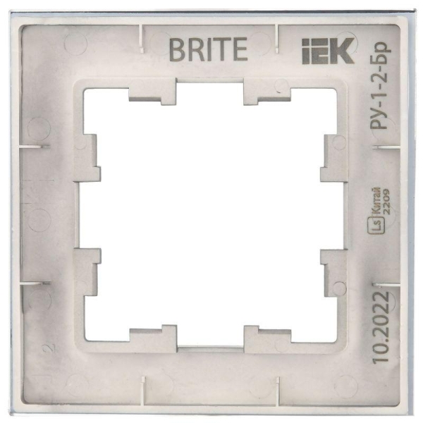 Рамка 1-м BRITE РУ-1-2-Бр стекло маренго матов. IEK BR-M12-G-31-K35 Рамка 1-м BRITE РУ-1-2-Бр стекло маренго матов. IEK BR-M12-G-31-K35