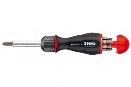 Отвертка с реверсивным механизмом с набором бит (уп.8шт) Felo 37420405