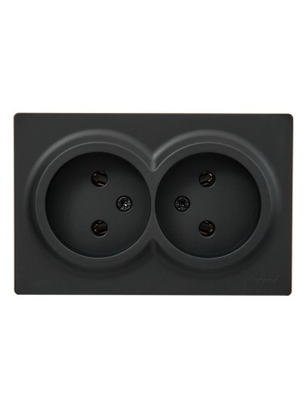 Розетка 2-мест. без заземл. LETO закрытый корпус ПБТ черн. бархат LEZARD 752-4200-128B Розетка 2-мест. без заземл. LETO закрытый корпус ПБТ черн. бархат LEZARD 752-4200-128B