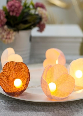 Гирлянда светодиодная "Цветы" красн. гамма 10LED ткань тепл. бел. 1.8+0.3м КОСМОС KOC_GIR-B109 Гирлянда светодиодная "Цветы" красн. гамма 10LED ткань тепл. бел. 1.8+0.3м КОСМОС KOC_GIR-B109