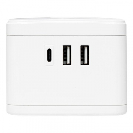 Удлинитель "Куб" 2х1.3м 2USB 2.4А+Type C + Ночник 1кв.мм EKF UBA-CUB-2-TC Удлинитель "Куб" 2х1.3м 2USB 2.4А+Type C + Ночник 1кв.мм EKF UBA-CUB-2-TC