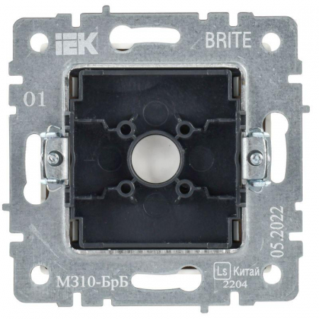 Заглушка с суппортом BRITE МЗ10-БрБ механизм бел. IEK BR-PL10-K01
