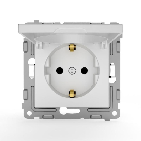 Розетка 1-м СП Pixel 16А IP20 с заземл. защ. шторки с крышкой механизм бел. TOKOV ELECTRIC TKE-PX-R1ZSW1-C01 Розетка 1-м СП Pixel 16А IP20 с заземл. защ. шторки с крышкой механизм бел. TOKOV ELECTRIC TKE-PX-R1ZSW1-C01