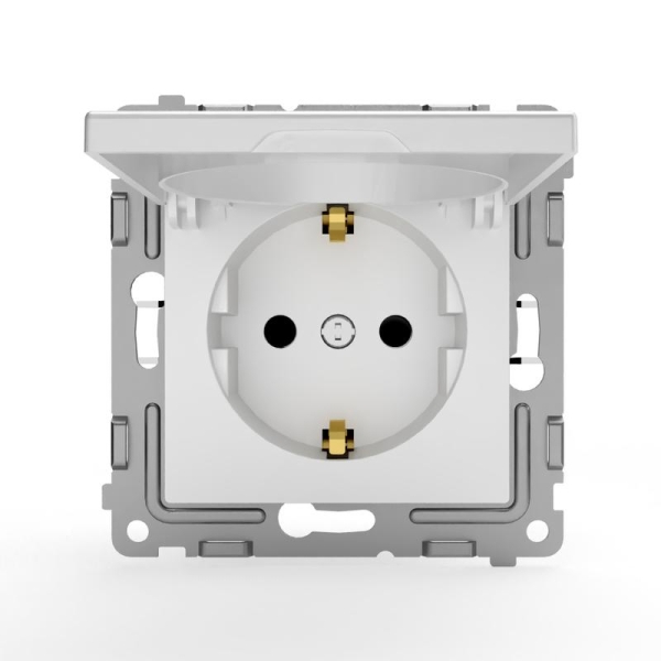 Розетка 1-м СП Pixel 16А IP20 с заземл. защ. шторки с крышкой механизм бел. TOKOV ELECTRIC TKE-PX-R1ZSW1-C01 Розетка 1-м СП Pixel 16А IP20 с заземл. защ. шторки с крышкой механизм бел. TOKOV ELECTRIC TKE-PX-R1ZSW1-C01