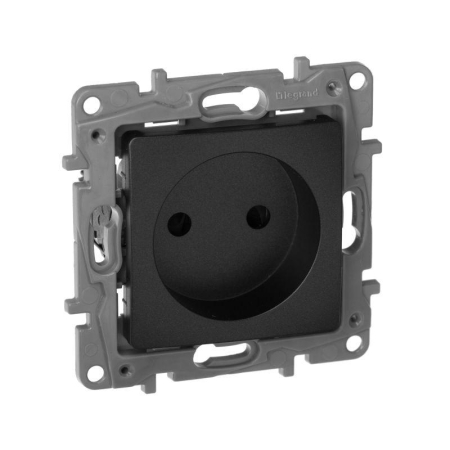 Розетка 1-м СП Etika 16А IP31 250В 2P без заземл. защ. шторки немецк. стандарт винтов. клеммы механизм антрацит IEK 672634 Розетка 1-м СП Etika 16А IP31 250В 2P без заземл. защ. шторки немецк. стандарт винтов. клеммы механизм антрацит IEK 672634