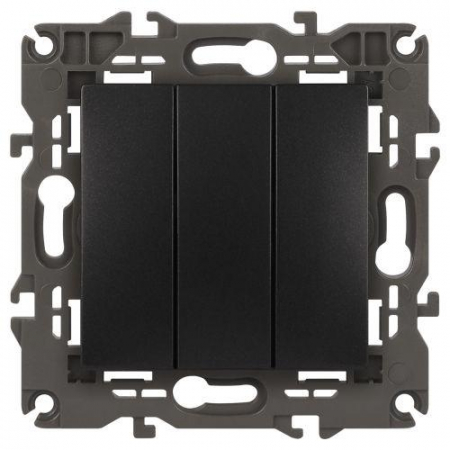 Выключатель 3-кл. СП Elegance 14-1107-05 10А IP20 250В 10AX механизм антрацит Эра Б0034254