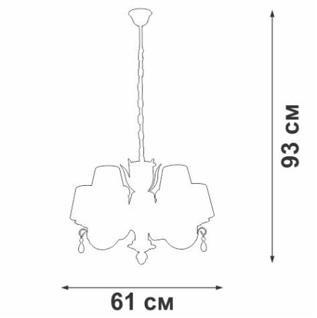 Люстра 5xE14 макс. 40Вт Vitaluce V1471-0/5 Люстра 5xE14 макс. 40Вт Vitaluce V1471-0/5