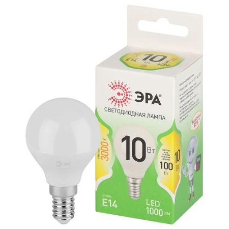 Лампа светодиодная GREEN LINE P45-10W-830-E14 GL 10Вт шар 3000К свет тепл. E14 Эра Б0067065 Лампа светодиодная GREEN LINE P45-10W-830-E14 GL 10Вт шар 3000К свет тепл. E14 Эра Б0067065