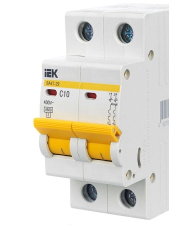 Выключатель автоматический модульный 2п C 10А 4.5кА ВА47-29 KARAT IEK MVA20-2-010-C