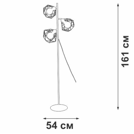 Светильник напольный 3xE27 макс. 40Вт Vitaluce V4269-1/3P Светильник напольный 3xE27 макс. 40Вт Vitaluce V4269-1/3P