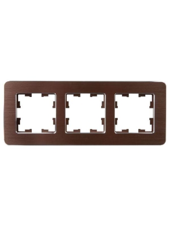 Рамка 3-м BRITE РУ-3-1-Бр метал. коричн. RE AL IEK BR-M32-M-21-K30 Рамка 3-м BRITE РУ-3-1-Бр метал. коричн. RE AL IEK BR-M32-M-21-K30