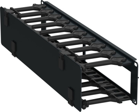 Кабель-органайзер горизонтальный 19дюйм 2U черн. ITK ZP-CC05-02U-H-R