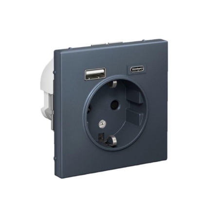 Розетка ArtGallery 16А с 2-мя заряд. устройствами USB A+C 5В/2.4А/3А 2х5В/1.5А механизм грифель SE GAL000732 Розетка ArtGallery 16А с 2-мя заряд. устройствами USB A+C 5В/2.4А/3А 2х5В/1.5А механизм грифель SE GAL000732