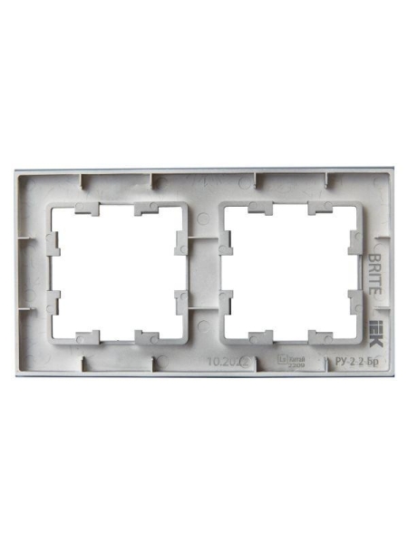 Рамка 2-м BRITE РУ-2-2-Бр стекло маренго матов. IEK BR-M22-G-31-K35