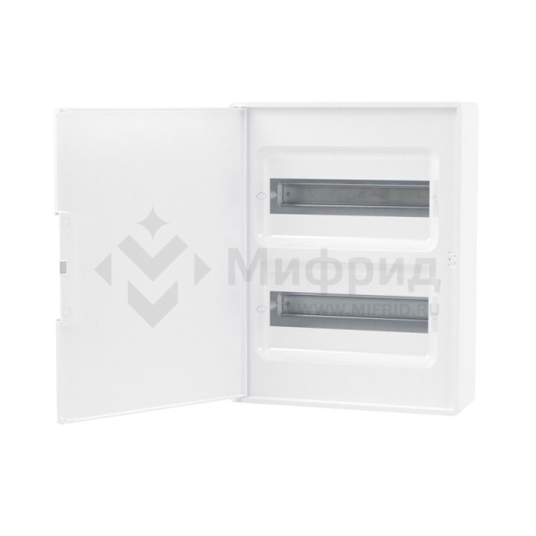 Щиток настенный Фрейм (FRAME) ЩРн-п-24 24мод. с бел. дверцей с 4 шинами PEN (2шт на 8 отверст. и 2шт на 6 отверст) бел. DKC F24W1WW