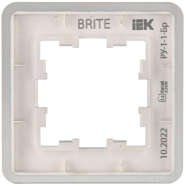 Рамка 1-м BRITE РУ-1-1-Бр метал. алюм. RE AL IEK BR-M12-M-21-K47 Рамка 1-м BRITE РУ-1-1-Бр метал. алюм. RE AL IEK BR-M12-M-21-K47